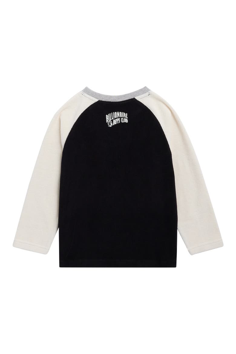 Kids' Star Raglan Sleeve Knit T-Shirt, Alternate, color, BLACK