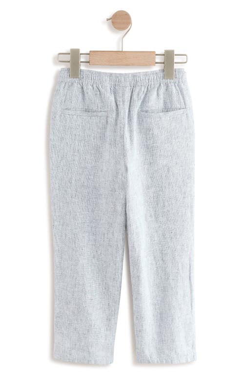 Next Kids' Linen & Cotton Drawstring Pants In Grey