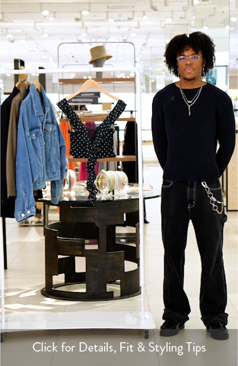 Lowell Lace Trim Ruffle Crop Top, sales video thumbnail