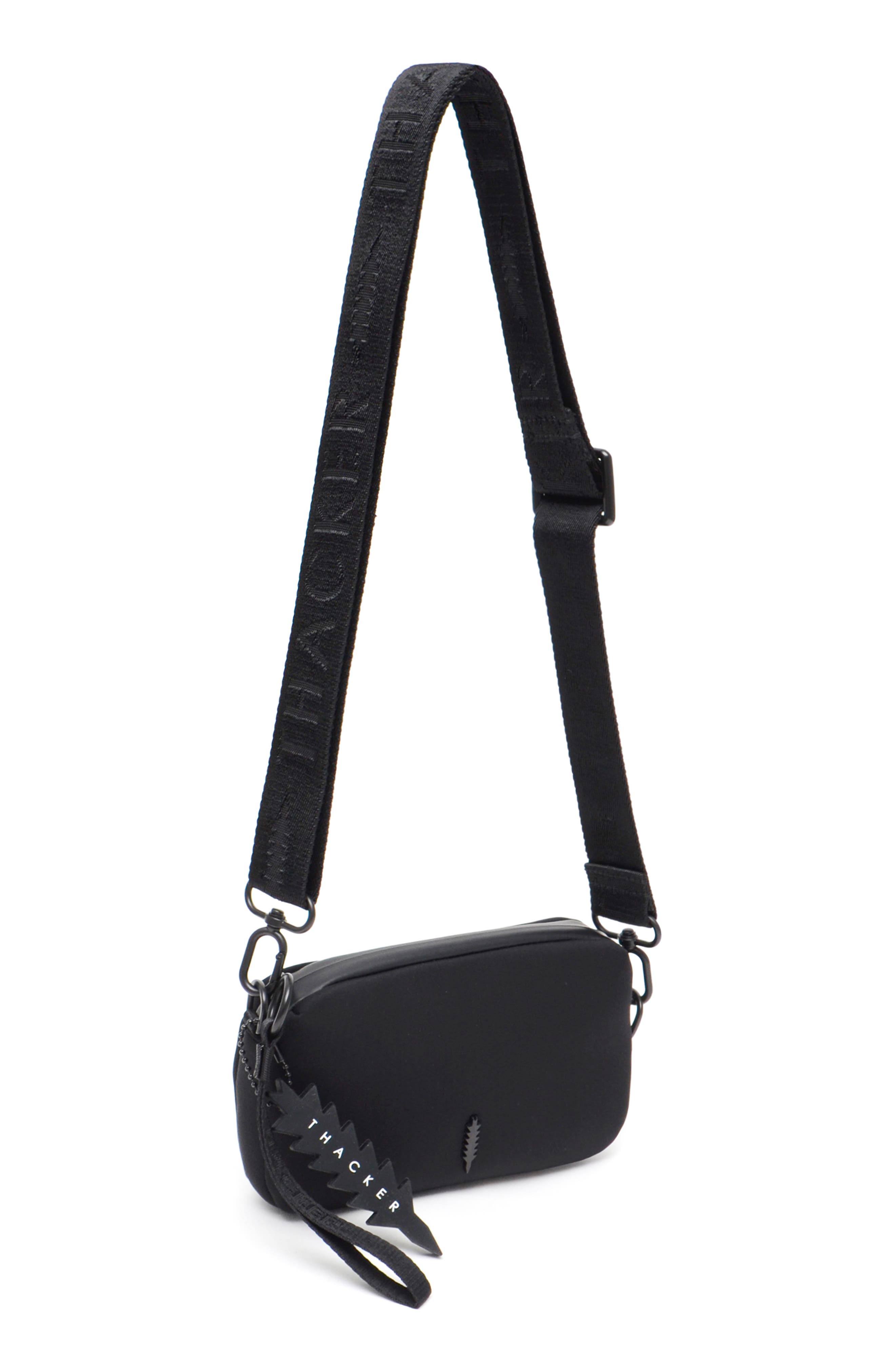 Thacker Ella Phone Zip Crossbody Bag, Alternate, color, Black