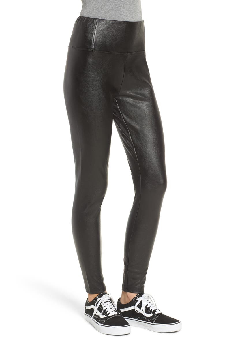 Love, Fire Faux Leather Leggings, Alternate, color, 
