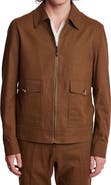 PAISLEY & GRAY Milo Slim Fit Linen Blend Bomber Jacket