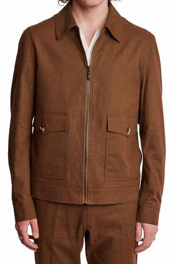 PAISLEY & GRAY Milo Slim Fit Linen Blend Bomber Jacket