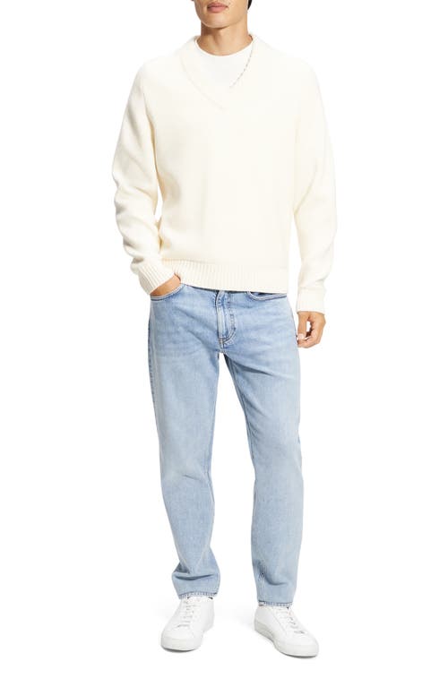 Theory Heavy Wool Sweater In Winter White
