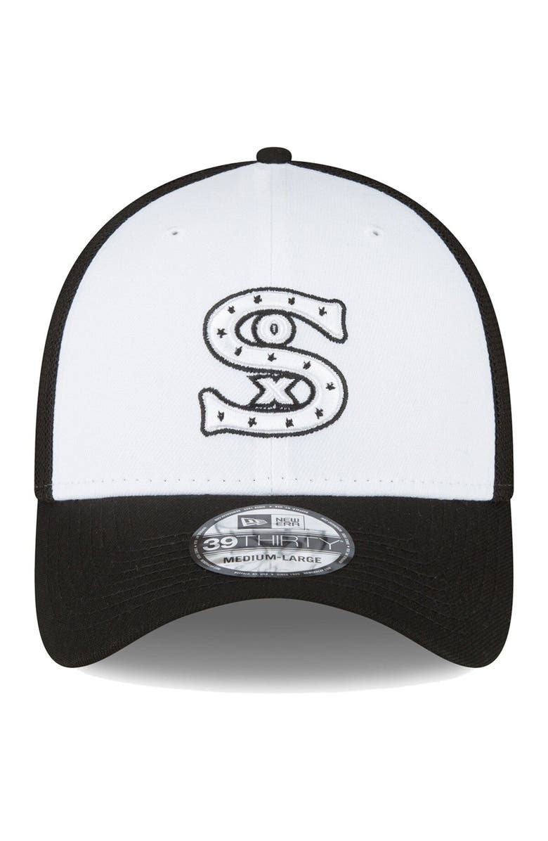 New Era Men's New Era Black/White Chicago White Sox 2023 On-Field Batting Practice 39THIRTY Flex Hat, Alternate, color, White