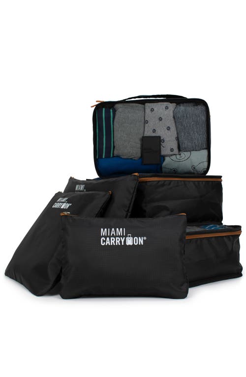 Miami Carry On Essential Organizational 8 Piece Travel Kit In Black
