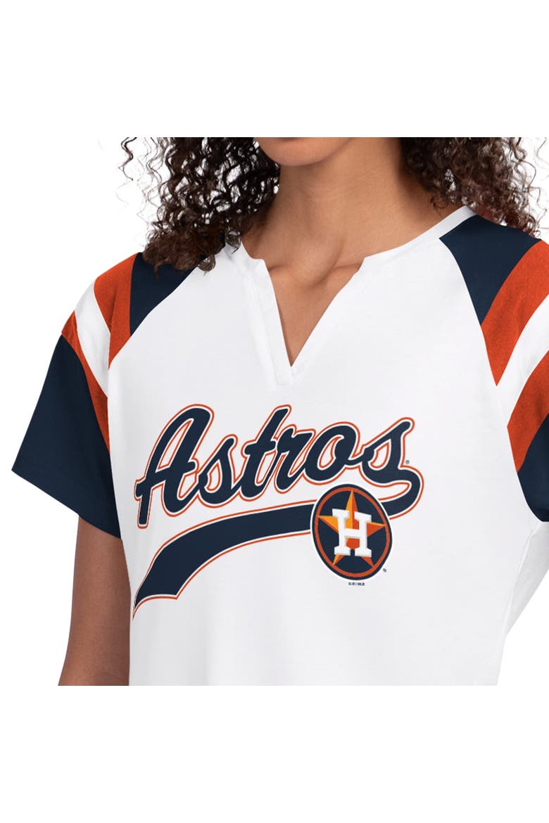 Women's Starter  White Houston Astros Game On Notch Neck Raglan T-Shirt, Alternate, color, White