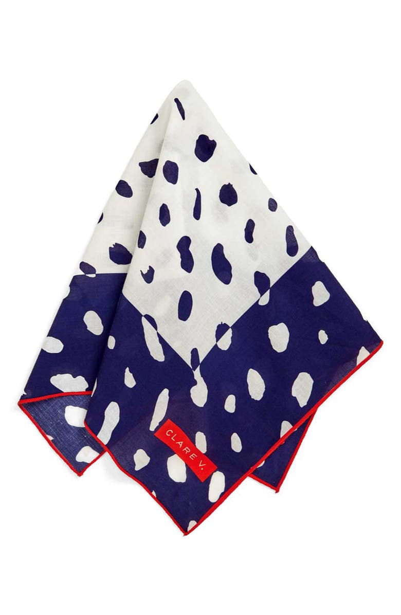 Clare V. Bandana Cotton Scarf, Main, color, 