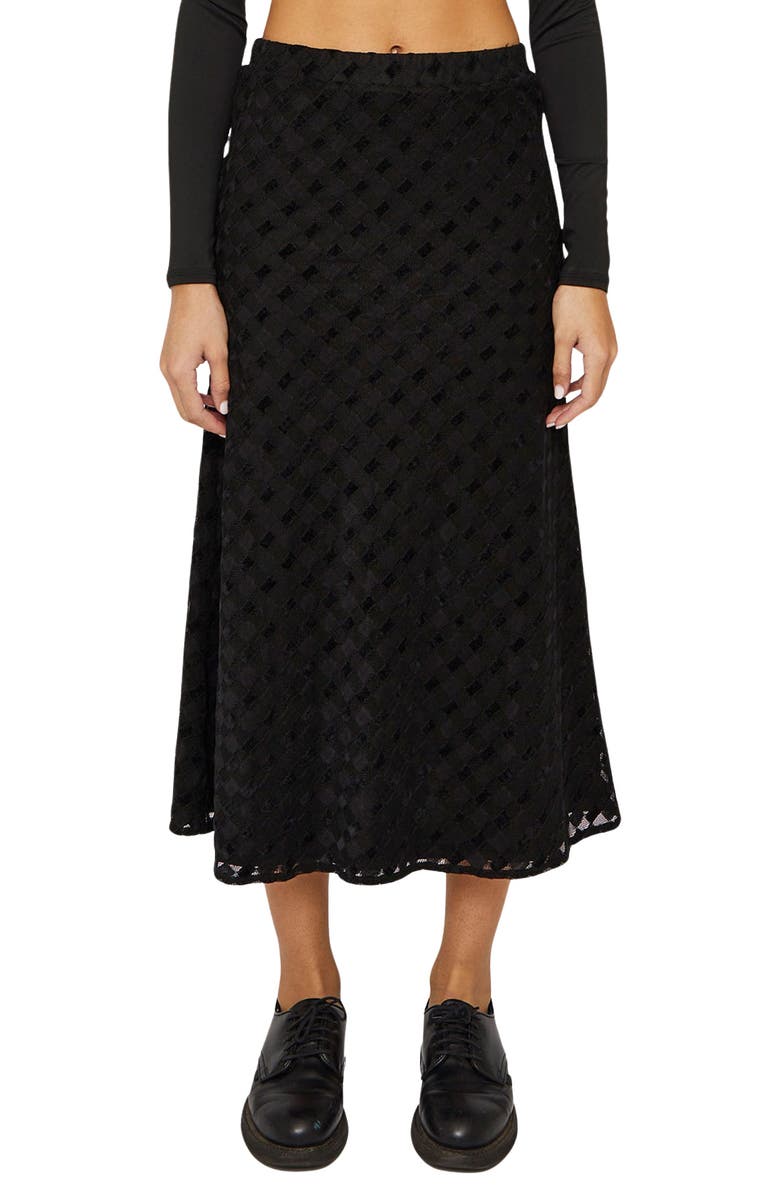 Find Me Now Harmony Check Stretch Skirt, Main, color,