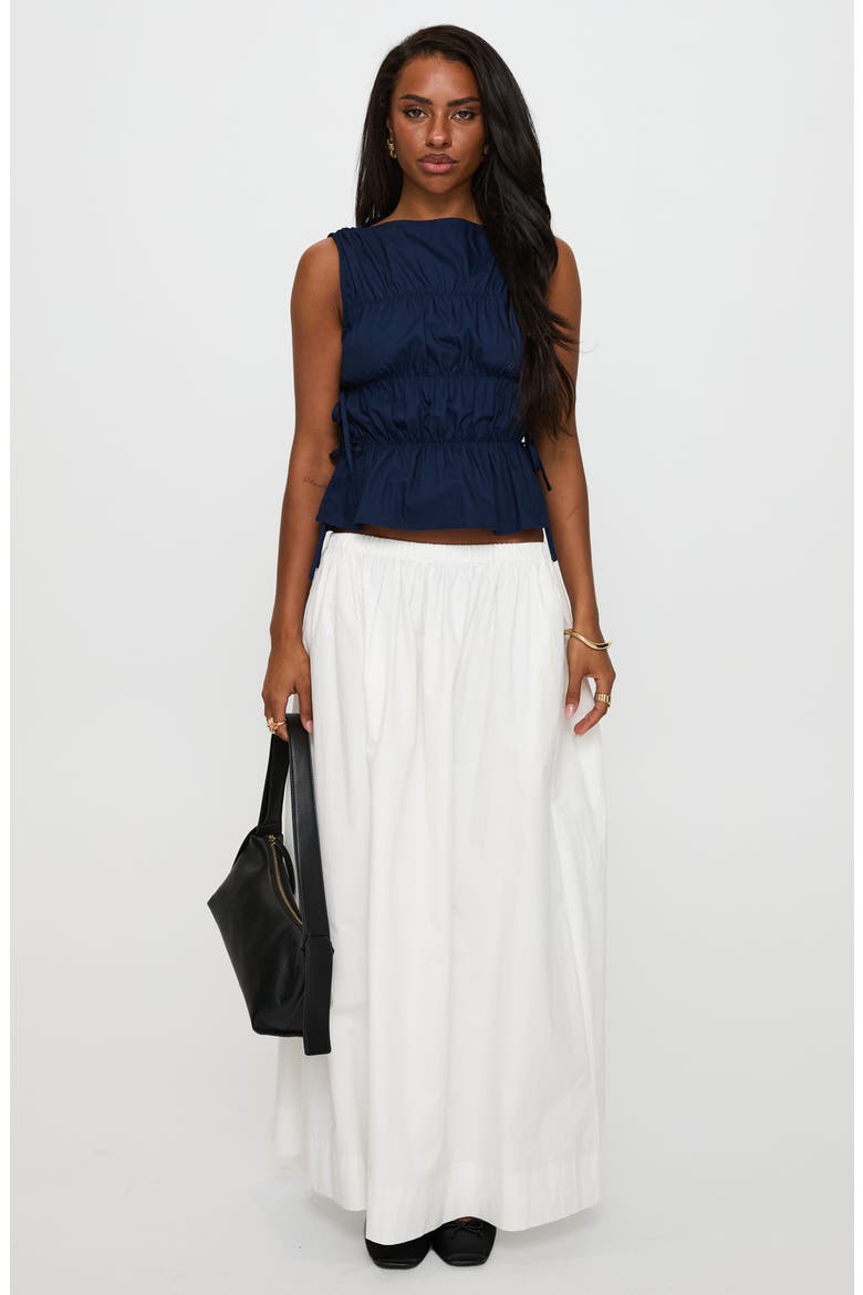 Endless Side Tie Cotton Tank, Alternate, color, NAVY