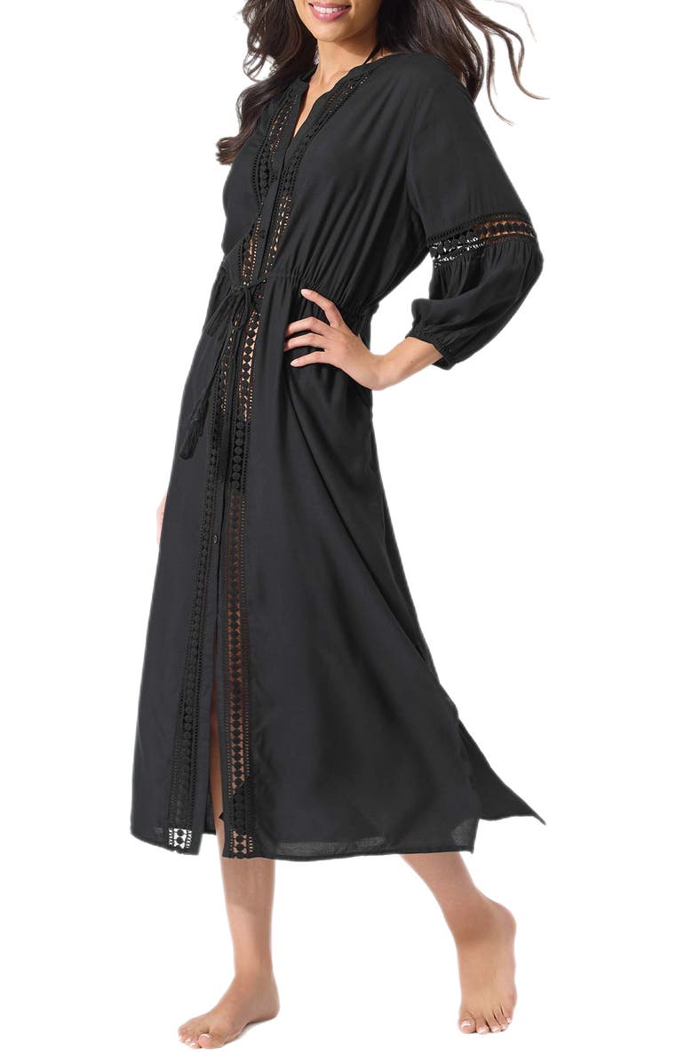 Tommy Bahama Sunlace Long Sleeve Cover-Up Dress, Main, color,