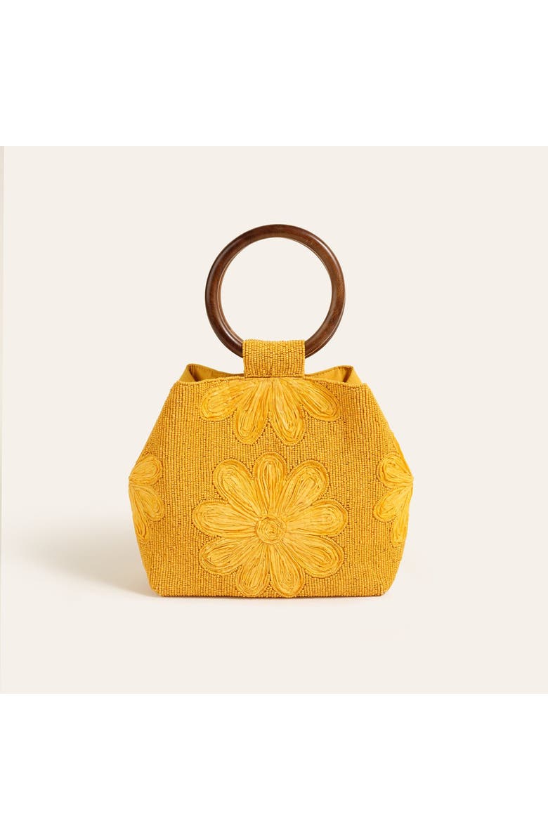 Zsa Zsa Zsu Delhi Raffia Cotton Tote Bag 11X7 In, Main, color, Orange