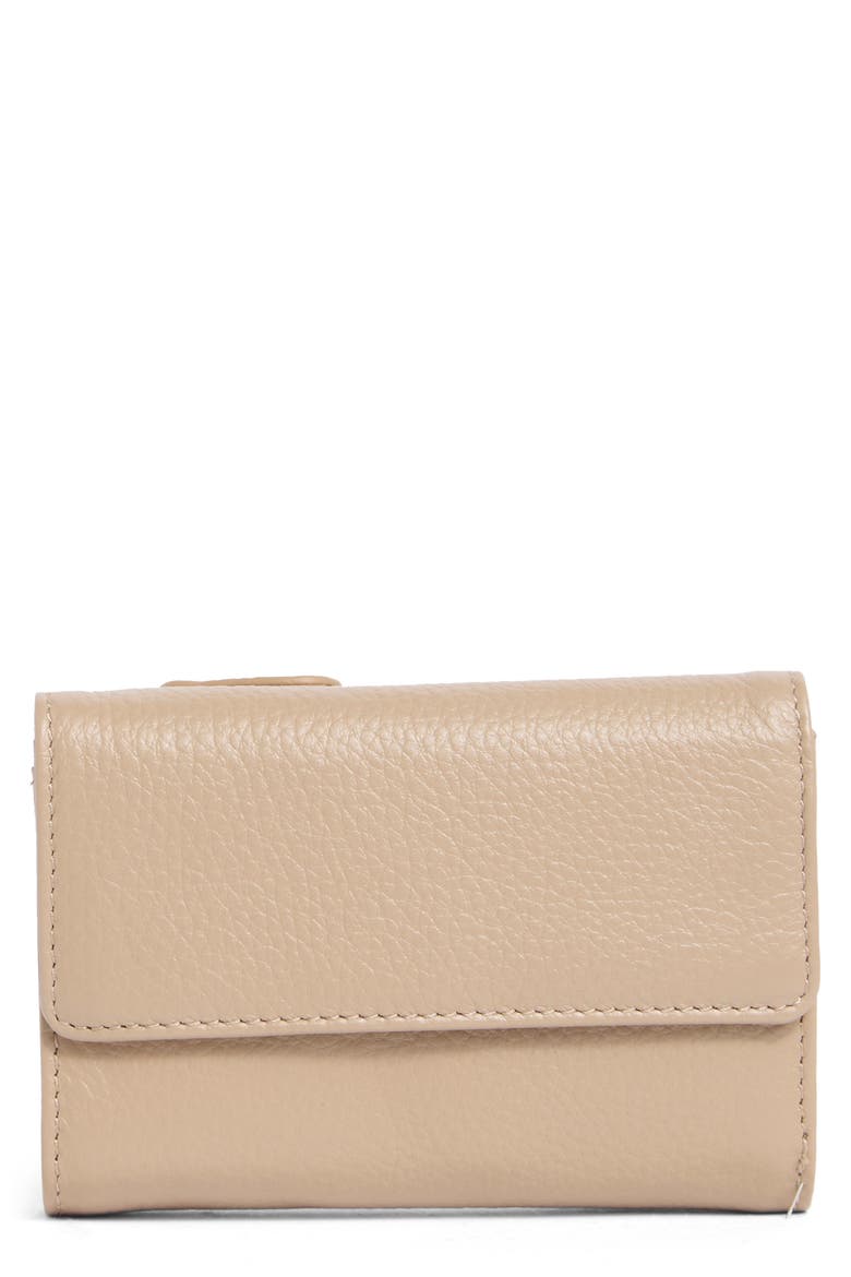 Rio Indexter Trifold Leather Wallet, Main, color, MOCHA