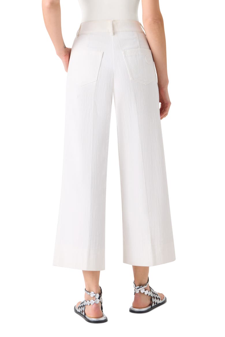 Chiara High Waist Crop Wide Leg Jeans, Alternate, color, CREAM