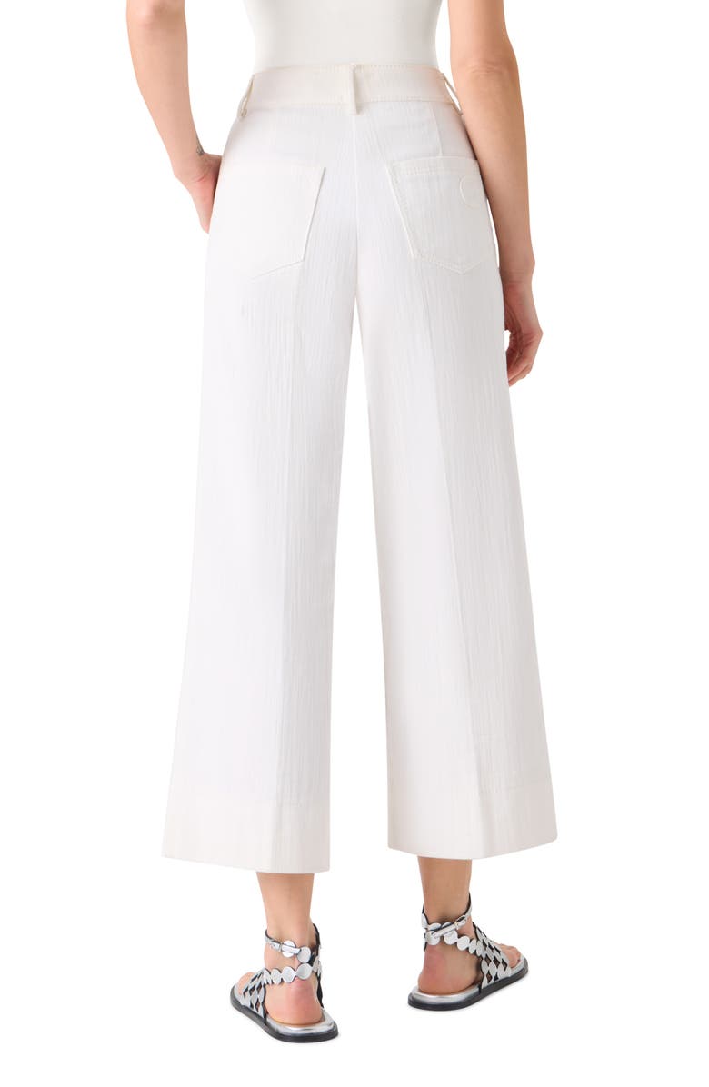Akris punto Chiara High Waist Crop Wide Leg Jeans, Alternate, color, Cream