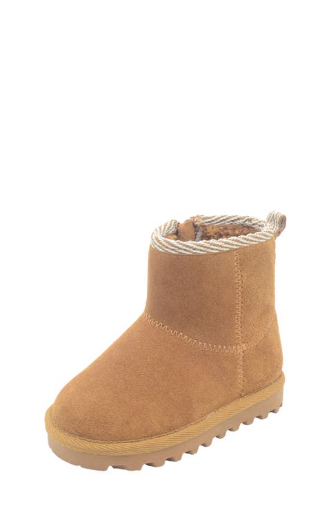 Kids' Suede Faux Fur Lined Boot (Baby & Walker)