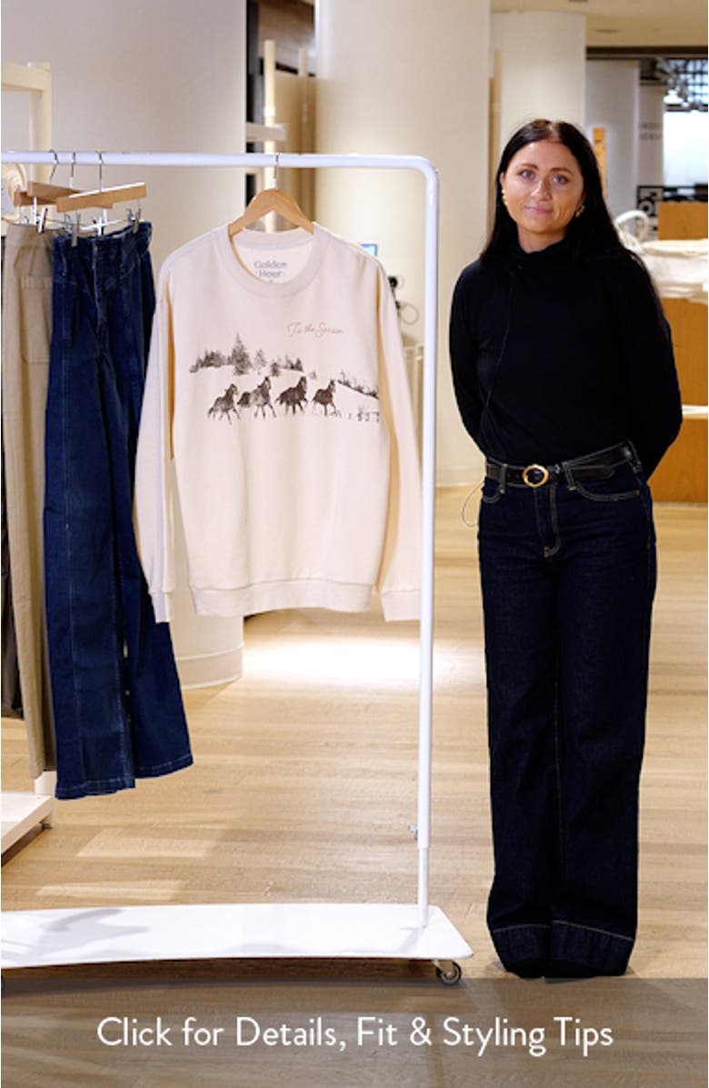 Tis the Season Horses Graphic Sweatshirt, sales video thumbnail