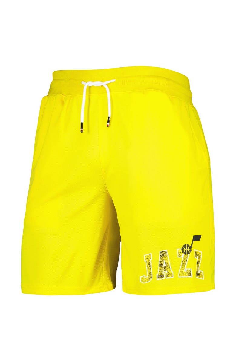 TOMMY JEANS Men's Tommy Jeans Yellow Utah Jazz Mike Mesh Basketball Shorts, Alternate, color, Yellow