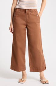 Democracy Wide Leg Ankle Crop Pants