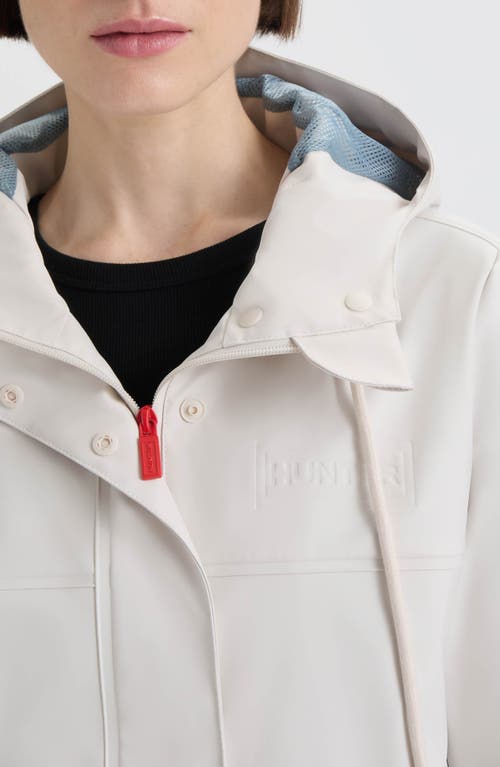 Hunter Spring Waterproof Rain Jacket In White