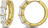 DELMAR Semiprecious Stone Hoop Earrings