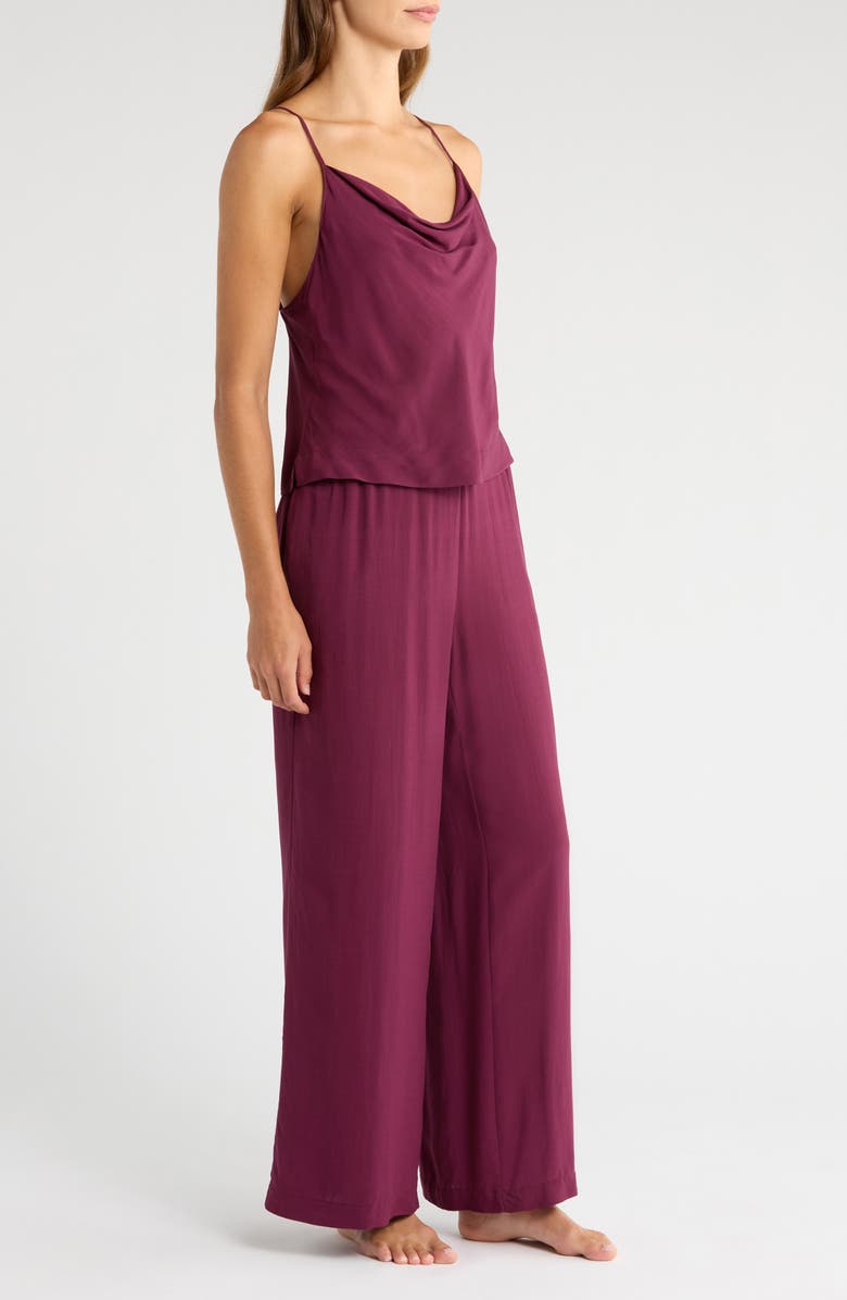 Natori Sleek Pajamas, Alternate, color, Cherry Lacquer