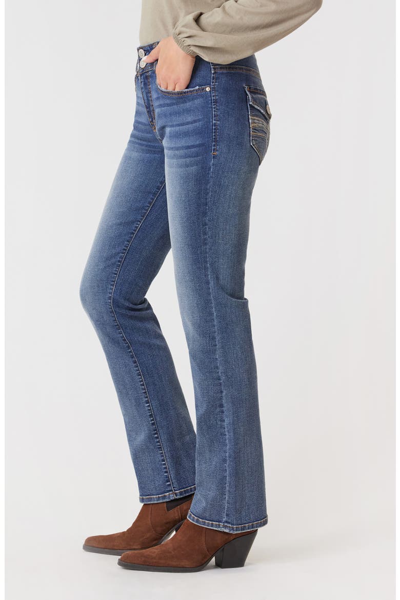 Curvy Mid Rise Bootcut Jeans, Alternate, color, STEEL