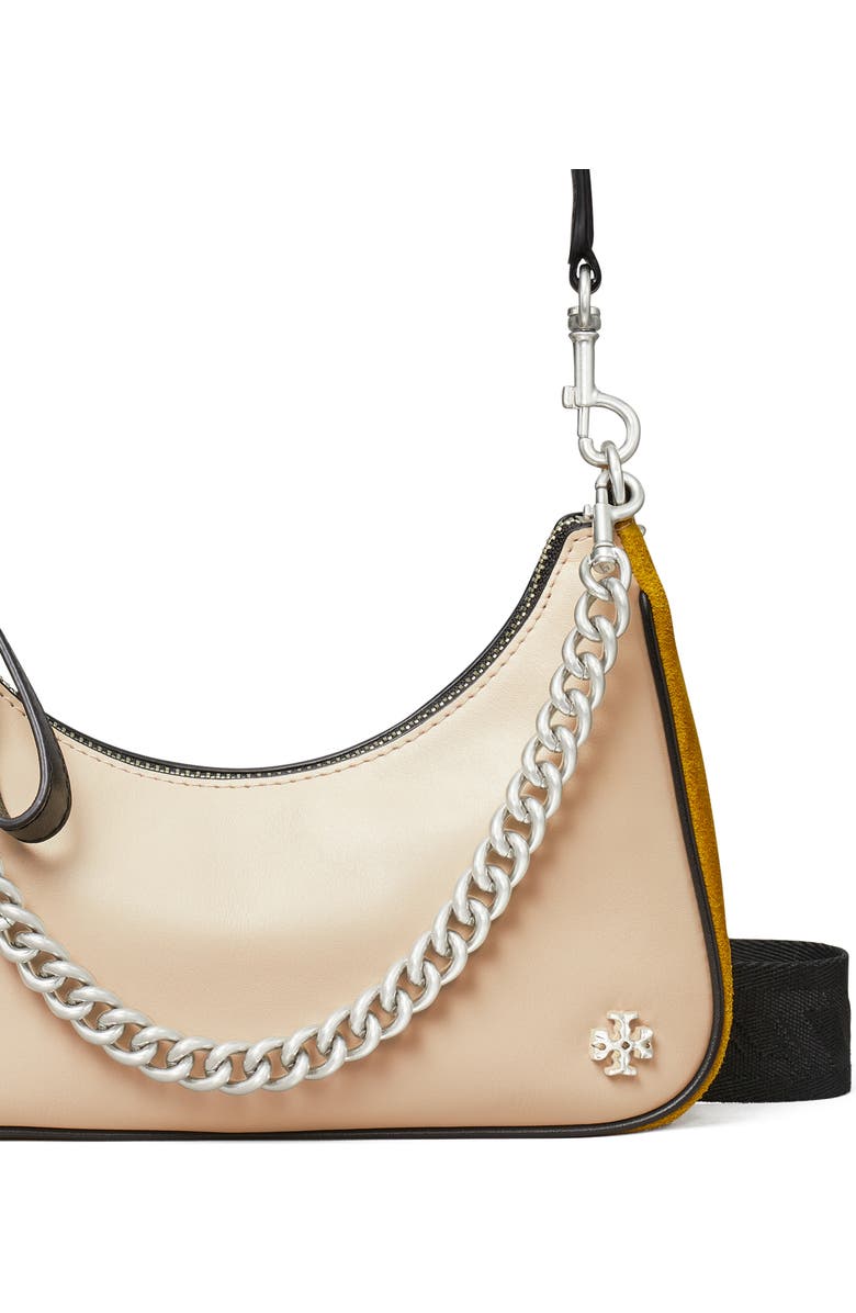 Tory Burch 151 Mercer Colorblock Small Crescent Bag, Alternate, color,