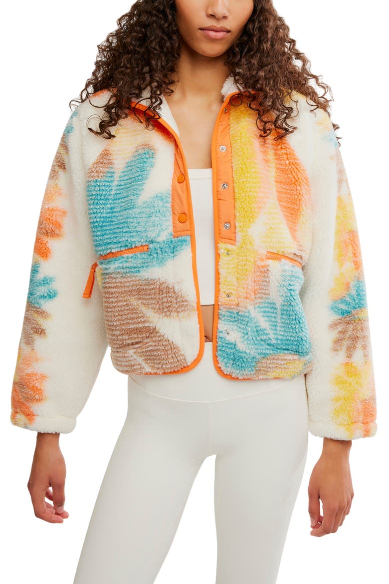 FP Movement Rocky Ridge Fleece Jacket, Main, color, MAVERICK FLORAL-IVORY