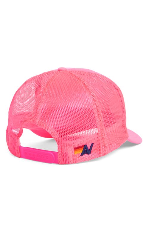 Aviator Nation Signature Trucker Hat In Pink