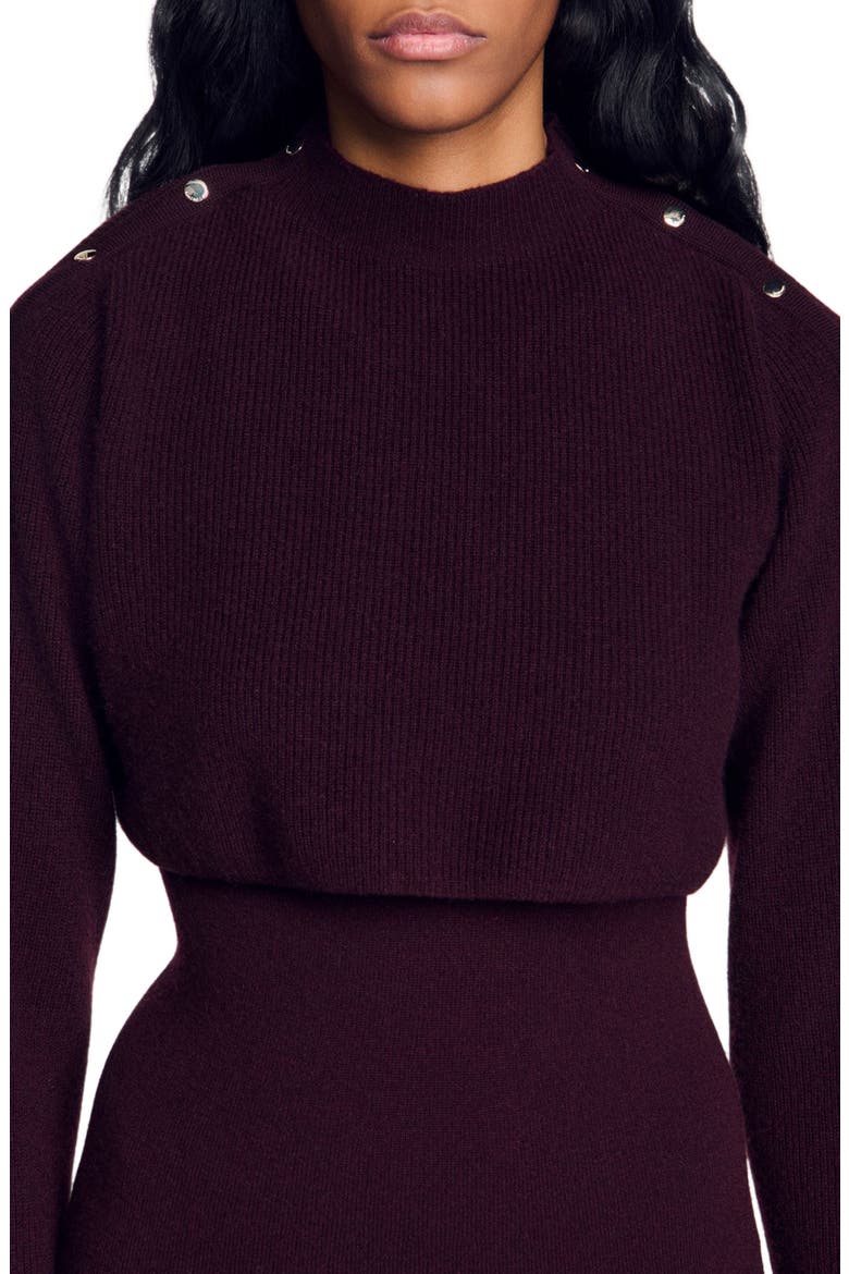 2-in-1 knit maxi dress, Alternate, color, Bordeaux