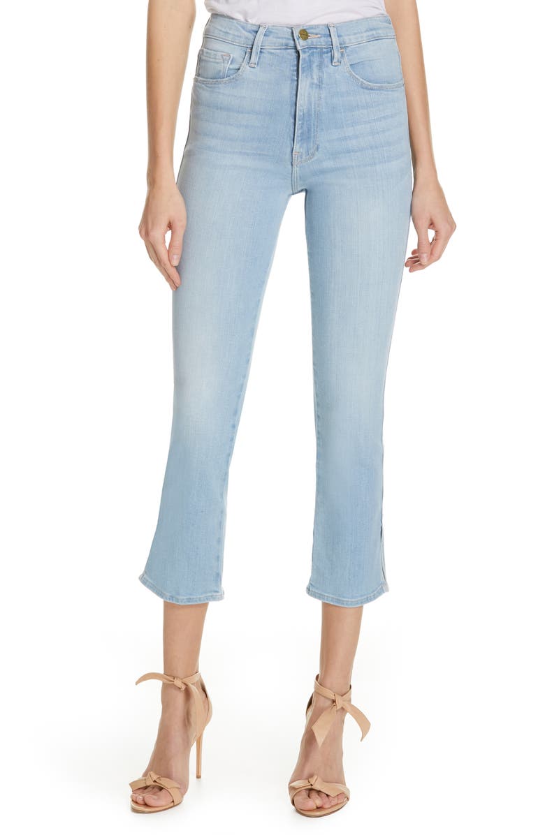 FRAME Le Sylvie Slit Hem Crop Slim Jeans, Main, color, 
