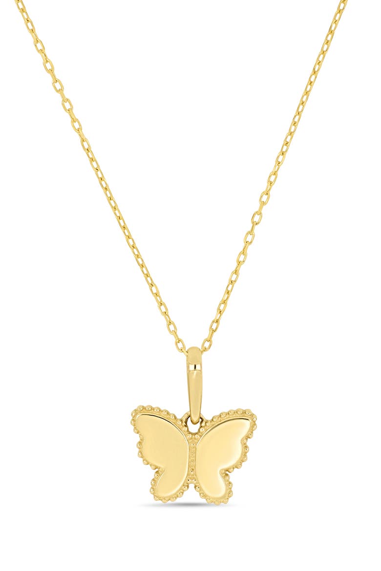 14K Gold Mykonos Butterfly Pendant Necklace (Online Trunk Show), Main, color, 14K YELLOW GOLD