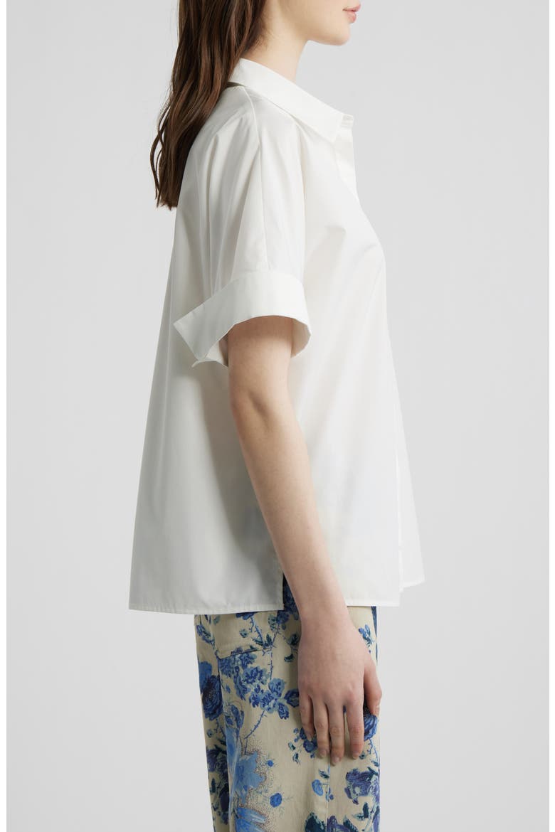 Bonnie Short Sleeve Button-Up Shirt, Alternate, color, WHITE MULTI