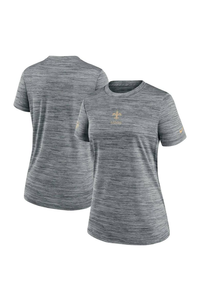 Women's Nike Gray New Orleans Saints Sideline Velocity Dri-FIT T-Shirt, Main, color, Gray