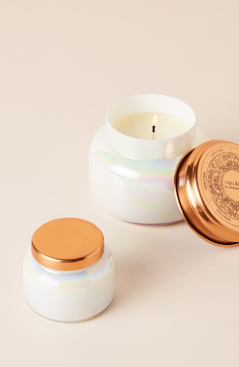 Anthropologie Home Capri Iridescent Jar Candle, Alternate, color,