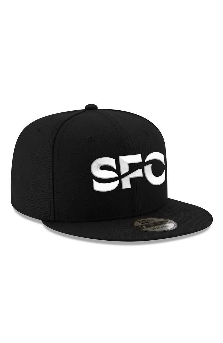 New Era Men's New Era Black Seattle Sounders FC Core 9FIFTY Snapback Hat, Alternate, color, Black