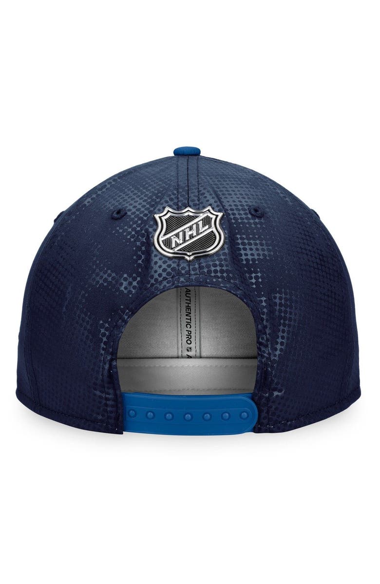 FANATICS Men's Fanatics Branded Navy/Blue Columbus Blue Jackets Authentic Pro Alternate Logo Snapback Hat, Alternate, color, 