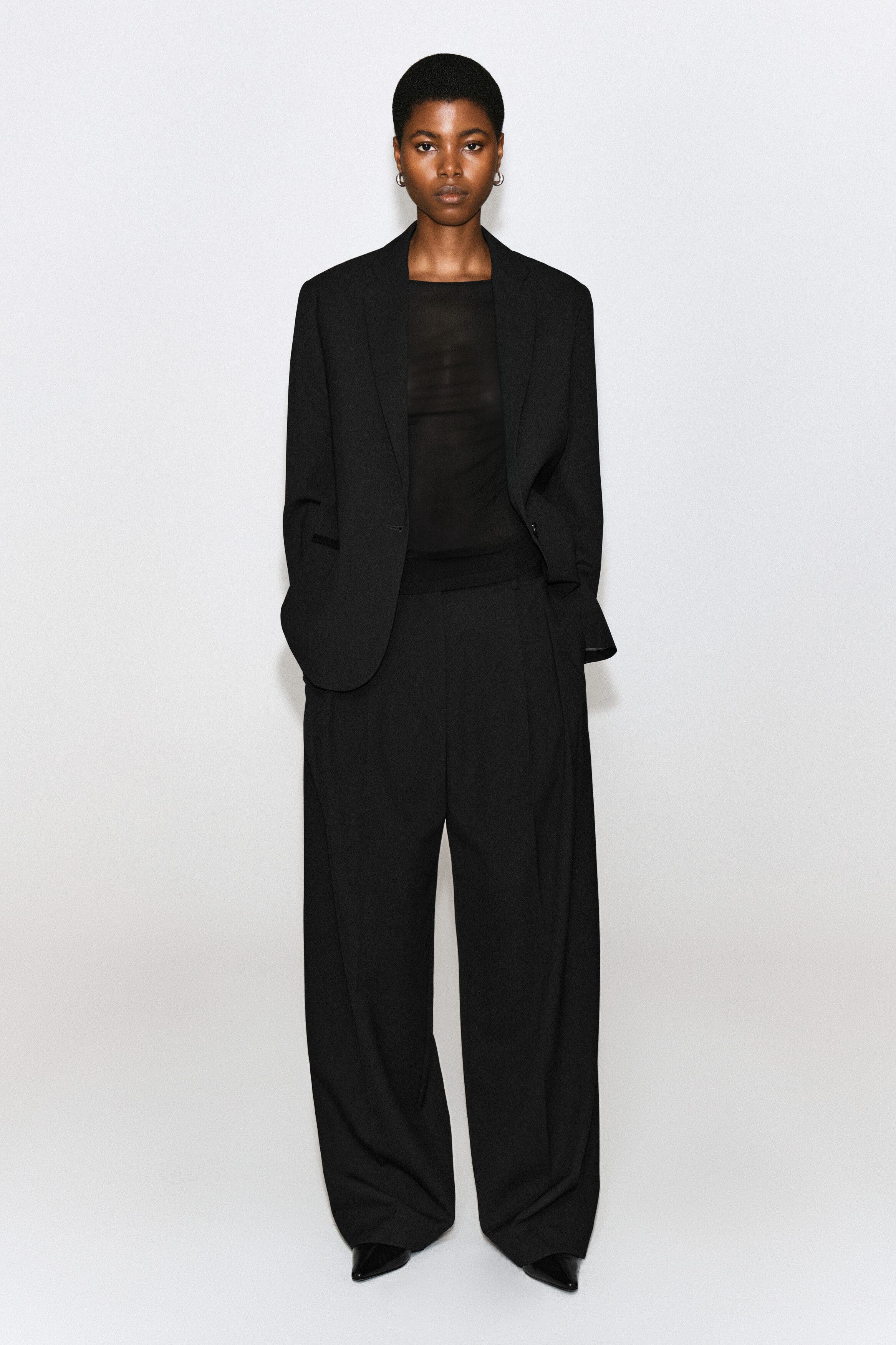 COS Slim Ribbed Silk Top (Women) | Nordstrom