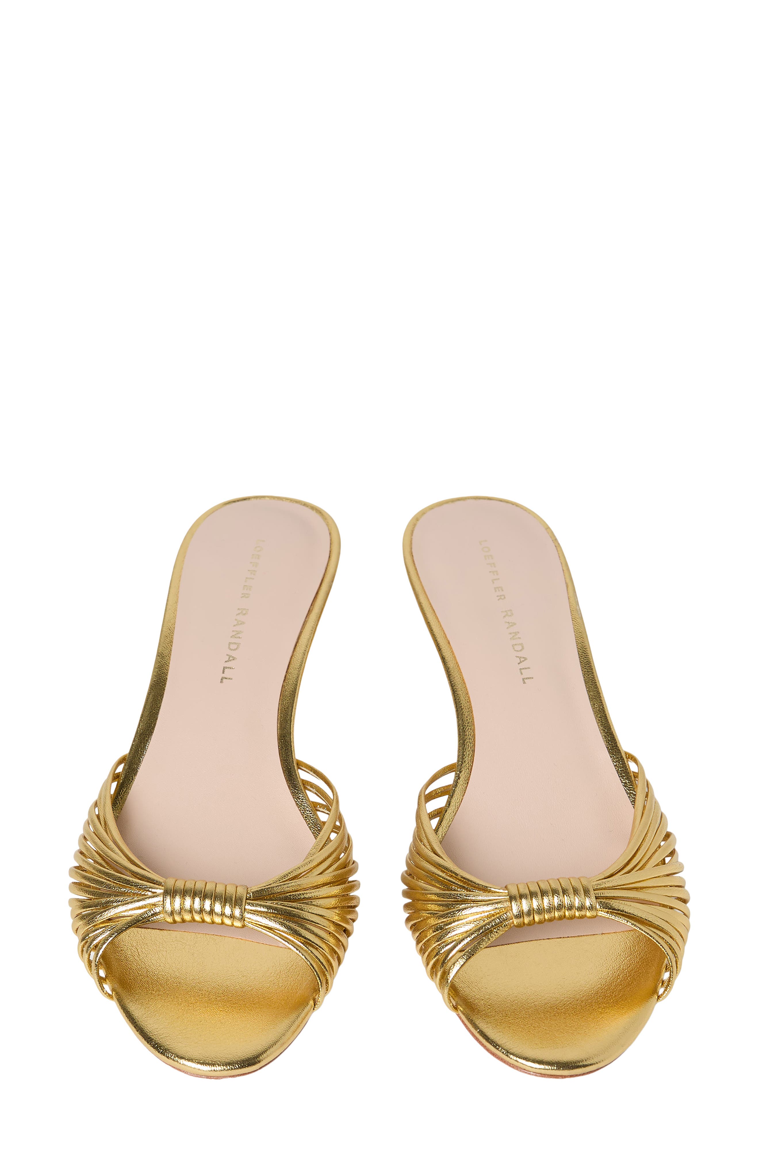 Loeffler Randall Dixie Kitten Heel Slide Sandal, Alternate, color, Gold
