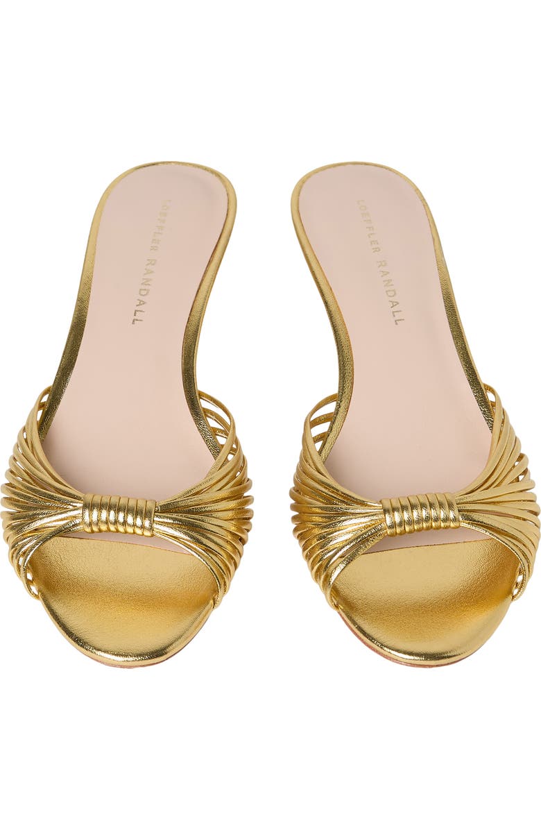 Loeffler Randall Dixie Kitten Heel Slide Sandal, Alternate, color, Gold