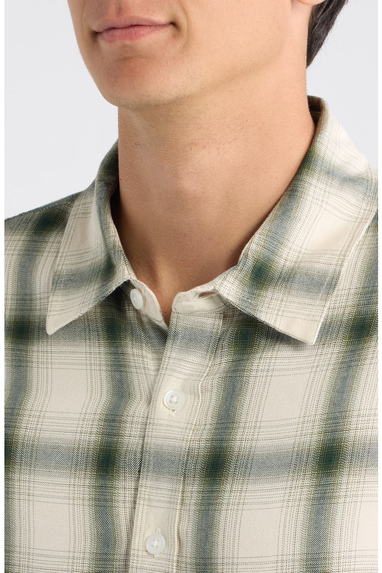 Shadow Check Button-Up Shirt, Alternate, color, GRN