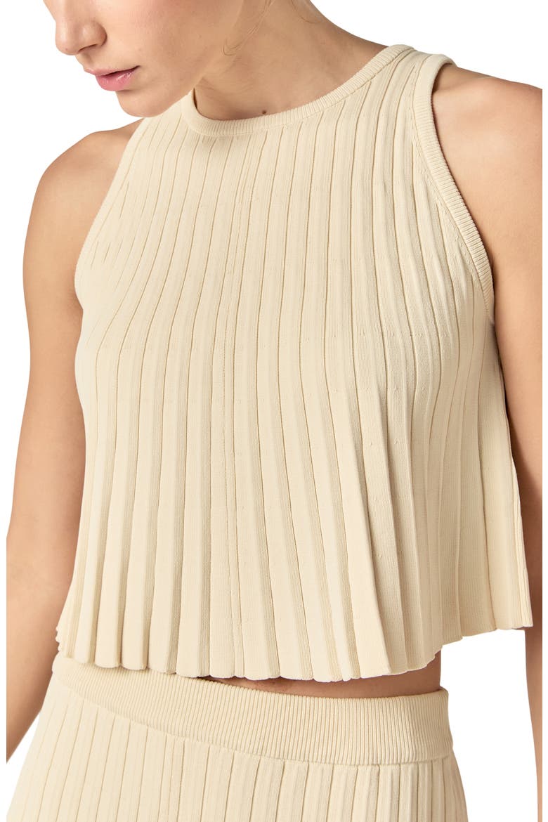 Pleated Rib Tank, Alternate, color, IVORY