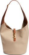 Saint Laurent Le 5 À 7 Canvas & Leather Hobo Bag