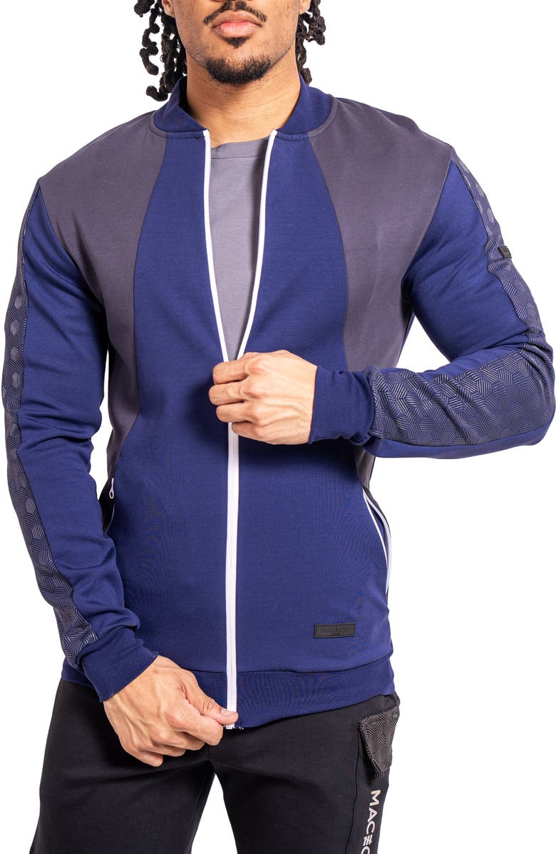 Maceoo Resistance64 Blue Zip-Up Jacket, Alternate, color, Blue