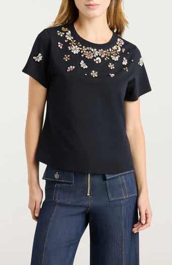 Tumbling Flowers Shrunken T-Shirt