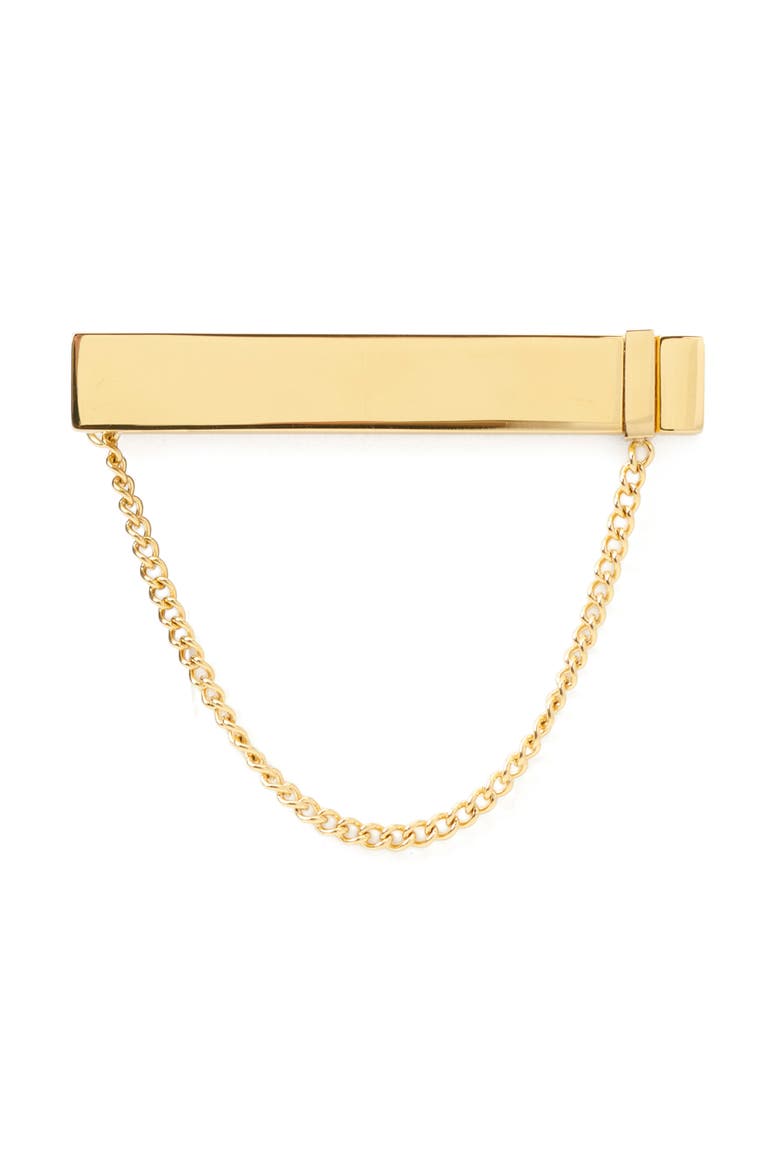 Chain Tie Clip, Main, color, GOLD