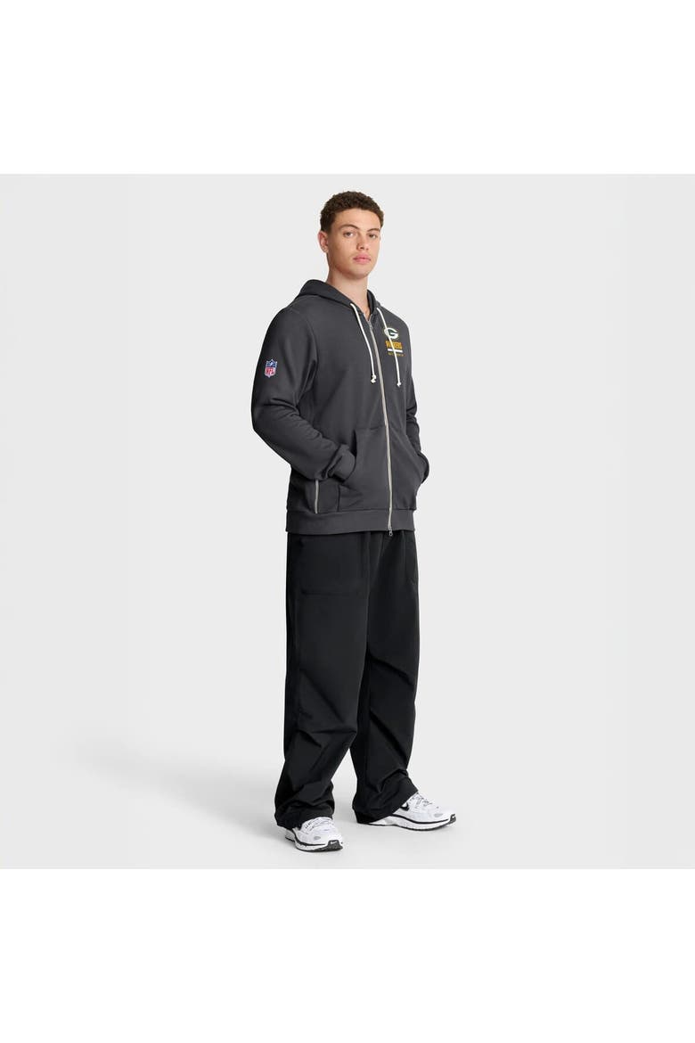 Men's Nike Anthracite Green Bay Packers Sideline Standard Issue Utility Player Dri-FIT Full-Zip Hoodie, Alternate, color, Anthracite