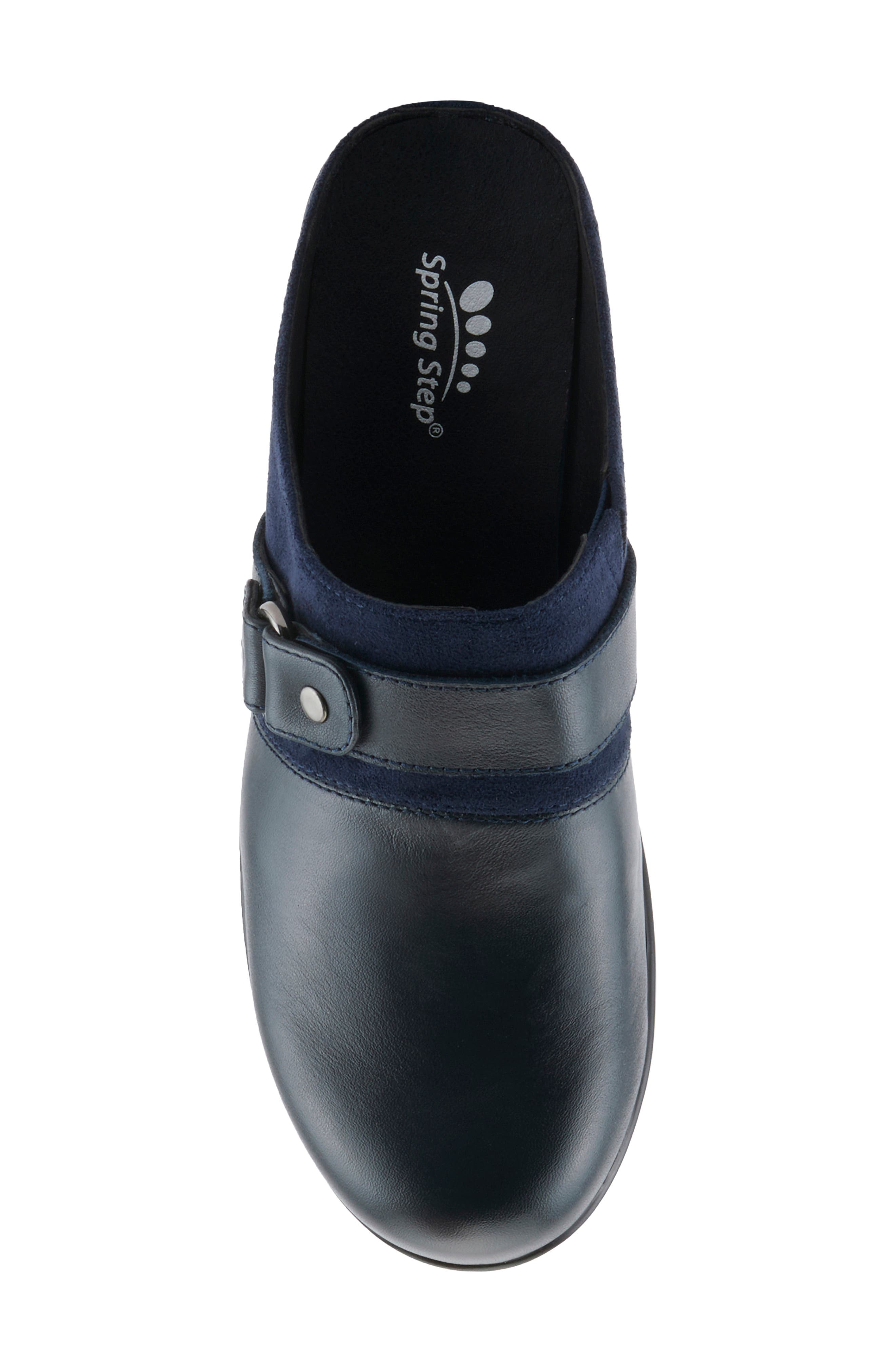 Cimika Leather Clog, Alternate, color, NAVY