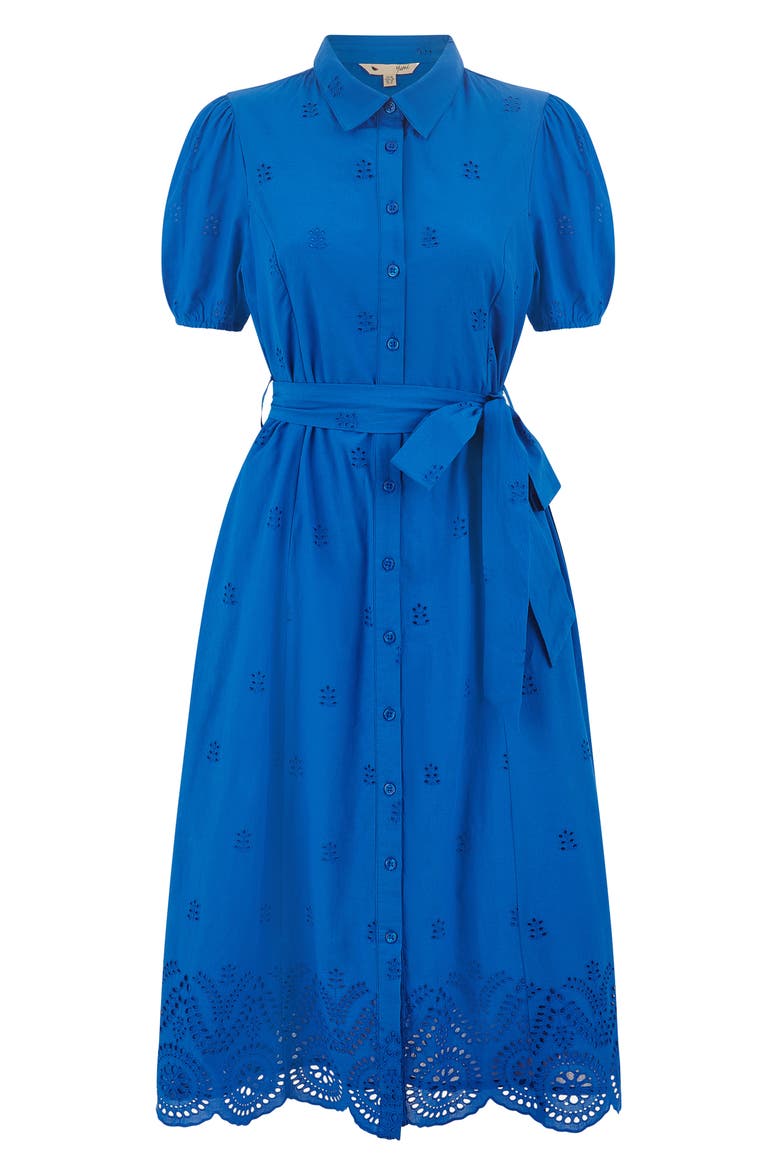 Cotton Shirt Midi Dress, Alternate, color, Blue